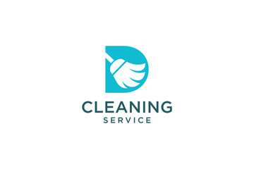 Letter D for cleaning clean service Maintenance for car detailing, homes logo icon vector template.