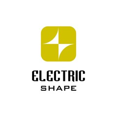Logo about electricity, volts or lighting bolt designed from 4 geometric squares.
EPS10, Vector.