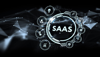 Software as a Service SaaS. Software concept. Business, modern technology, internet and networking concept.