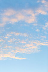 Fototapeta na wymiar beautiful shot of the blue sky with clouds