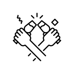 Toast vector outline icon style illustration. EPS 10 File