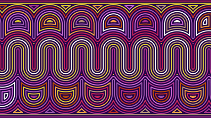 Fototapeta premium Vector abstraction, wave background, distortion of lines, geometric pattern.