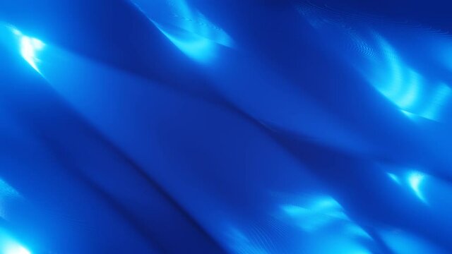 3d rendered blue metal surface with wavy shapes. Metal texture background or stainless steel background. 