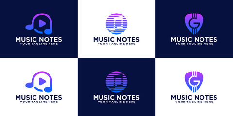 creative music logo collection inspiration