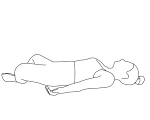 yoga, supta baddha konasana, reclined bound angle pose, reclined butterfly, reclined goddess pose