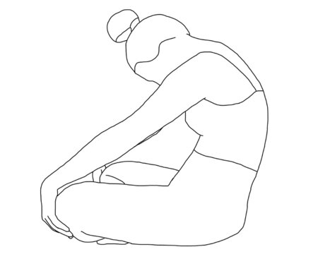 Yoga, Sukhasana, Easy Pose, Round Spine, Seated Cat Cow