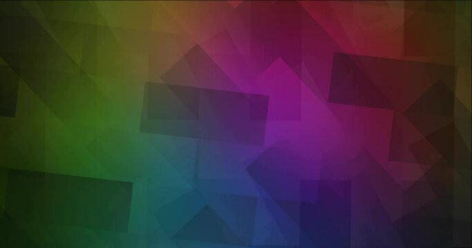 4K looping dark pink, green video footage with rhombus. Modern abstract animation with gradient rectangles. Clip for mobile apps. 4096 x 2160, 30 fps.