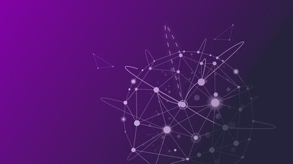 Abstract background of the concept of circuits. Futuristic vector template. Design elements of points, lines, and planes.