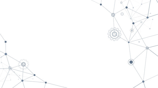 Abstract background of the concept of circuits. Futuristic vector template. Design elements of points, lines, and planes.
