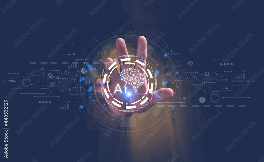 Leinwandbilder Digital transformation change management, internet of things. new technology bigdata and business process strategy, automate operation, customer service management, cloud computing, smart industry.