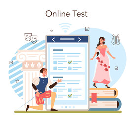 Drama school class or club online service or platform. Students playing