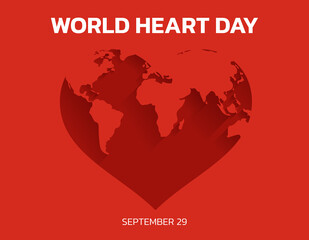 Vector Illustration, Poster Or Banner for World Heart Day Background. Creative illustration concept of world heart day.