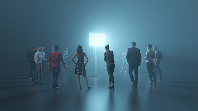 people hypnotized by television
