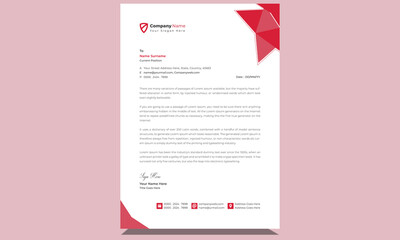 Unique abstract professional minimal creative corporate modern business style letterhead template design with two color variations.