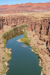 View from the Navajo Bridge to the Colorado River, Arizona, USA