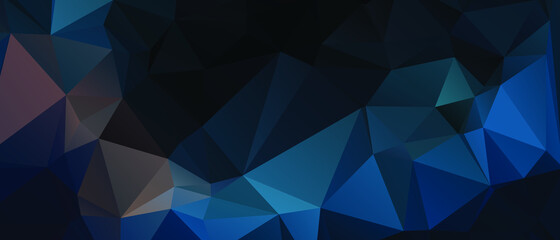 Blue Abstract Color Polygon Background Design, Abstract Geometric Origami Style With Gradient