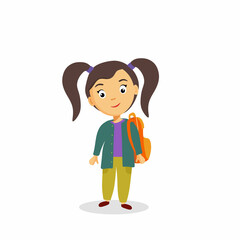 Welcome back to school.The concept of education. Letters in the form of balloons. Vector illustration in cartoon style.