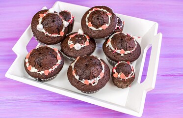 muffins on the table, fragrant homemade pastries
