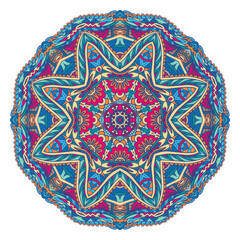 Mandala vector seamless pattern mandala art. Flower medallion print.