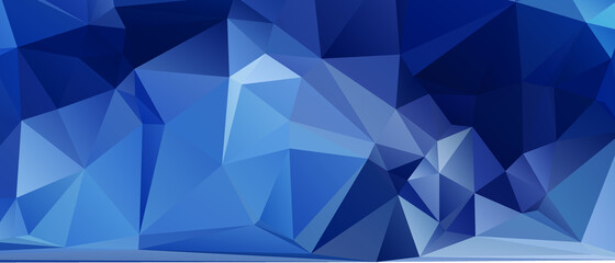 Blue Abstract Color Polygon Background Design, Abstract Geometric Origami Style With Gradient