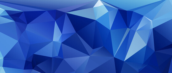 Blue Abstract Color Polygon Background Design, Abstract Geometric Origami Style With Gradient