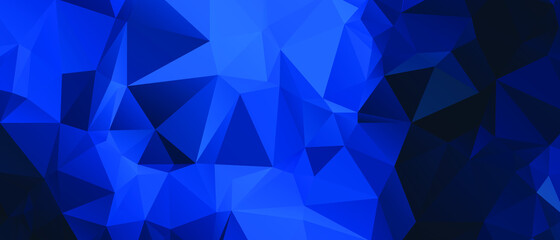 Blue Abstract Color Polygon Background Design, Abstract Geometric Origami Style With Gradient