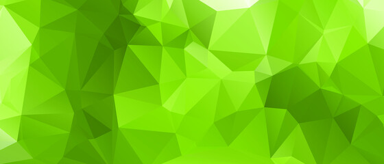 Green Abstract Color Polygon Background Design, Abstract Geometric Origami Style With Gradient