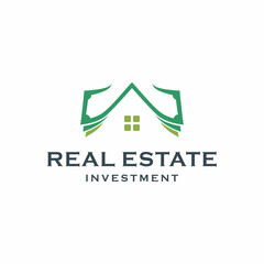 Cash Money Roof Home Real Estate Logo Design