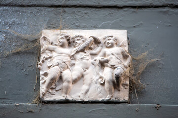 close up of a high relief piece