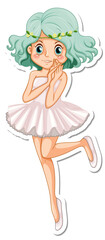 Cute fairy cartoon character sticker