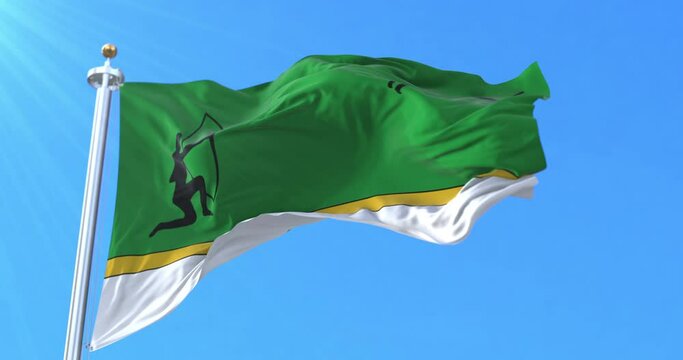 Amazonas Department Flag, Colombia. Loop