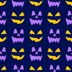 Seamless pattern with Halloween. Can be used for digital paper scrapbook, textile printing, page filling. Happy Halloween pattern