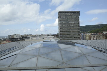 View of San Sebastian from a roof terrace