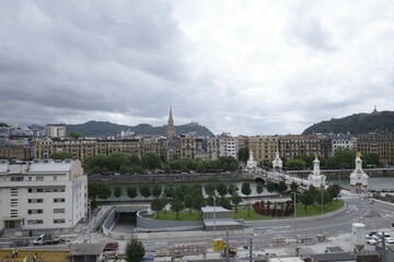 View of San Sebastian from a roof terrace