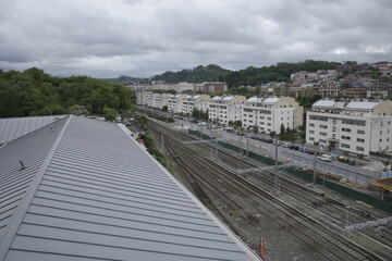 Obraz premium View of San Sebastian from a roof terrace