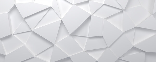 Abstract white 3d background with polygonal pattern