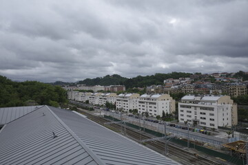 View of San Sebastian from a roof terrace