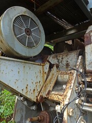 abandoned factory and  waste steel  material