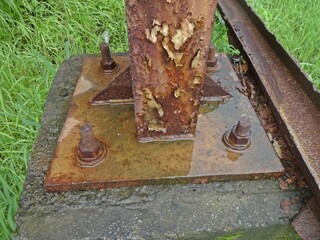 abandoned factory remains metal scraps