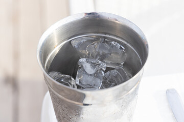 ice bucket in a bar