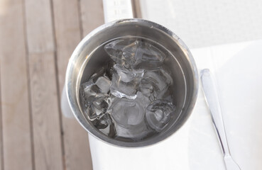 ice bucket in a bar