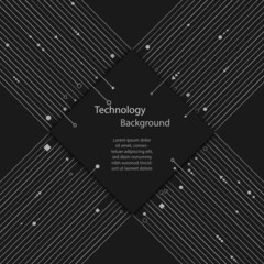 Technology background with line and element design 