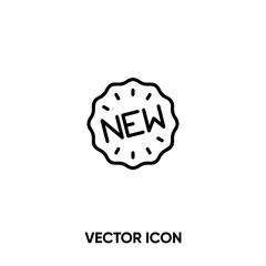 New vector icon. Modern, simple flat vector illustration for website or mobile app. New arrival star symbol, logo illustration. Pixel perfect vector graphics	