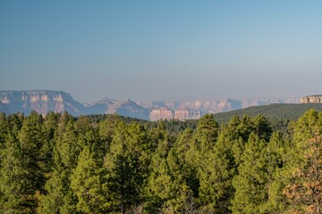 An overlooking landscape view of Grand Canyon National Park, Arizona