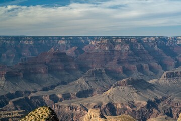 An overlooking landscape view of Grand Canyon National Park, Arizona