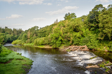 Beam Weir on the River Torridge viewed from the Tarka Trail.