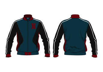 retro vintage windbreaker jacket template © Ronillo
