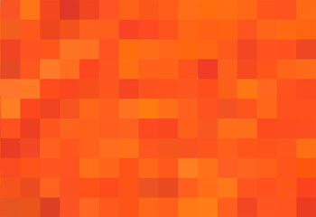 Abstract pixel orange background. Gold geometric texture from squares. A backing of mosaic squares. Vector illustration