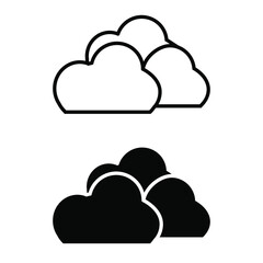 Weather icon vector set. Synoptic illustration sign collection. Weather forecast symbol or logo.
