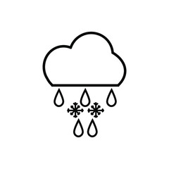 Weather icon vector set. Synoptic illustration sign collection. Weather forecast symbol or logo.
